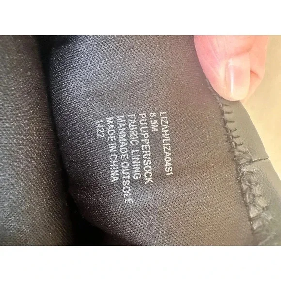 Steve Madden Lizah Black Womens Block Heel Knee-High Boots Size 8.5 PU Leather - Picture 3 of 8